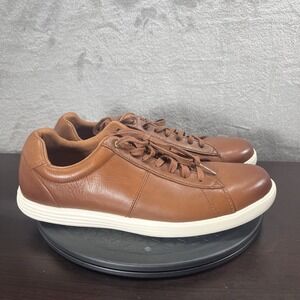 Cole Haan Reagan II Mens Size 10.5M Tan Leather Lace Up Casual Sneakers EUC